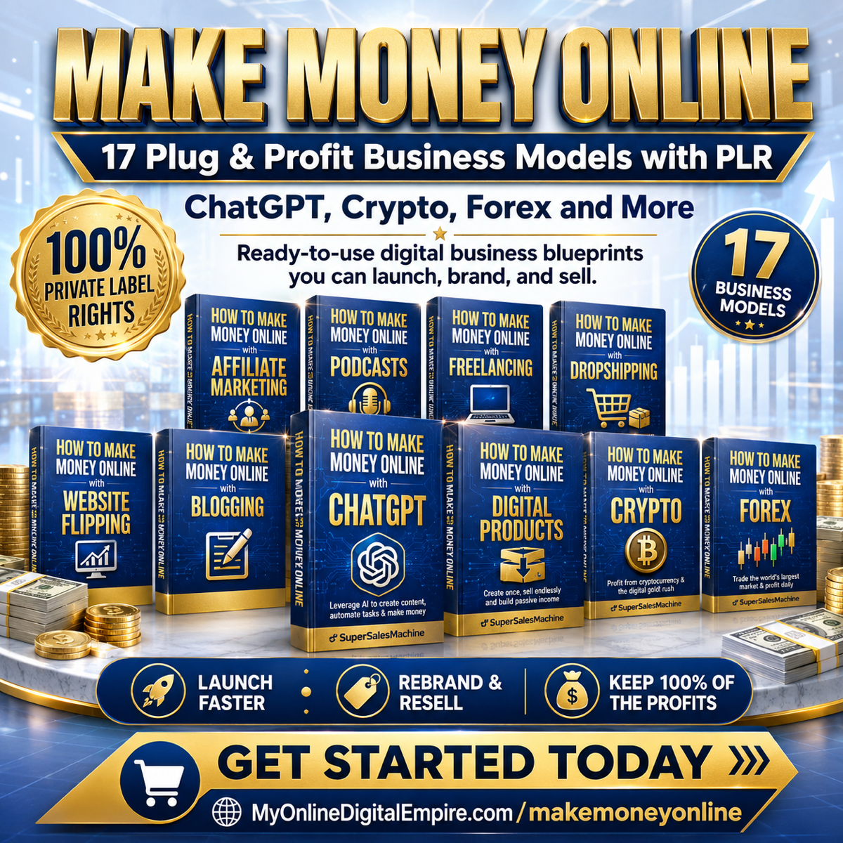 Make Money Online 17 plug and profit business models with PLR